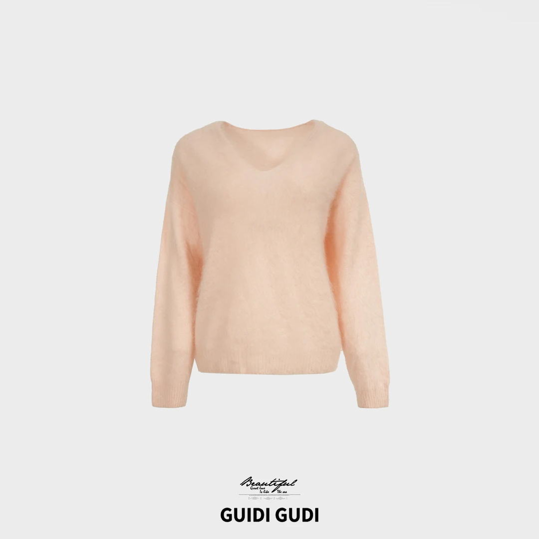 GUIDI GUDI【佳荔】时尚休闲毛衣/黄加蓝