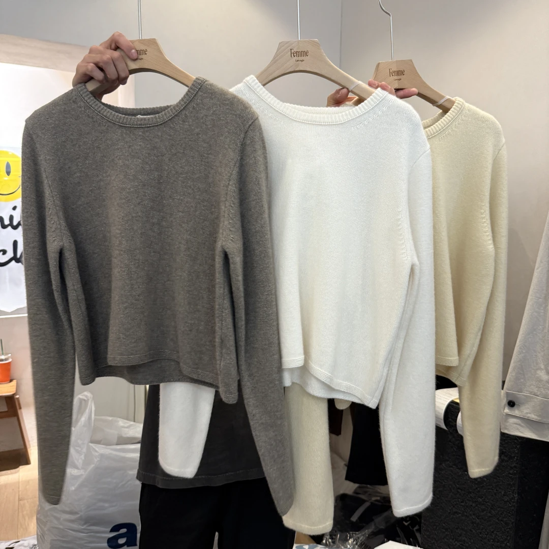 【婷婷家】不退换-东大门LA气质毛衣短袖时尚