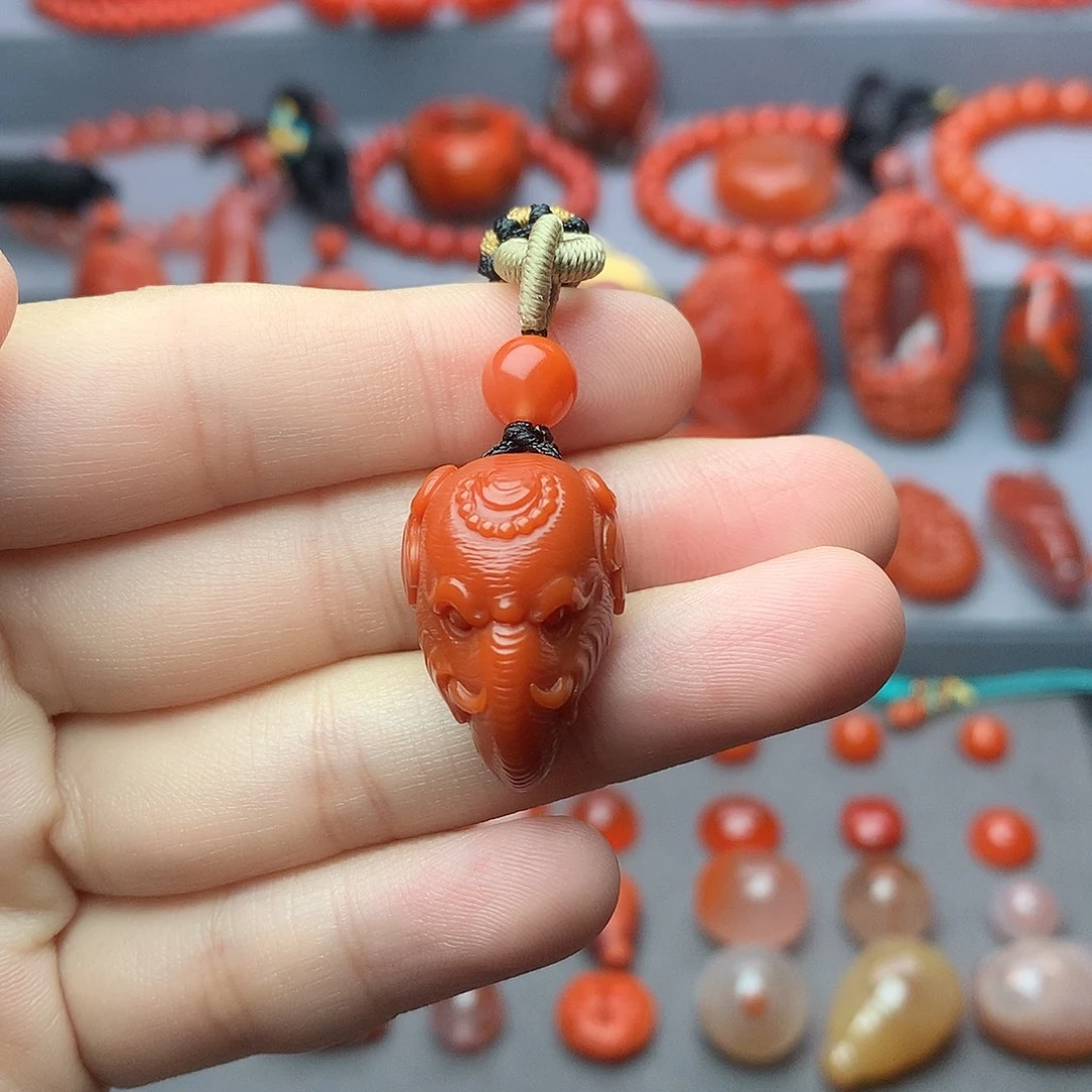 南红玛瑙未镶嵌1象神