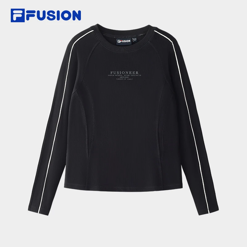 【百搭之神】FILA斐乐女士显瘦运动针织上衣时尚百搭透气舒服穿搭