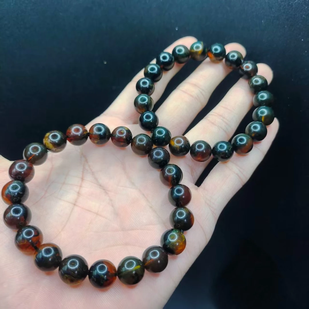 【康康严选】星际蓝翁珀琥珀单圈手串GL【多样性发其一】约10mm+