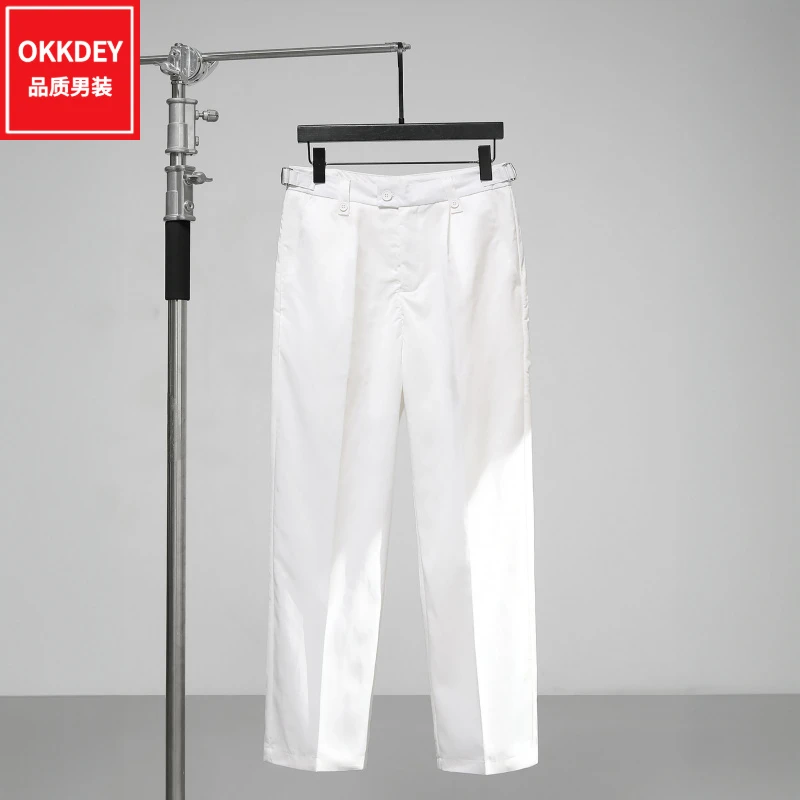 男士轻奢高级感直筒西裤潮牌新款休闲裤子慵懒风男装时尚简约长裤