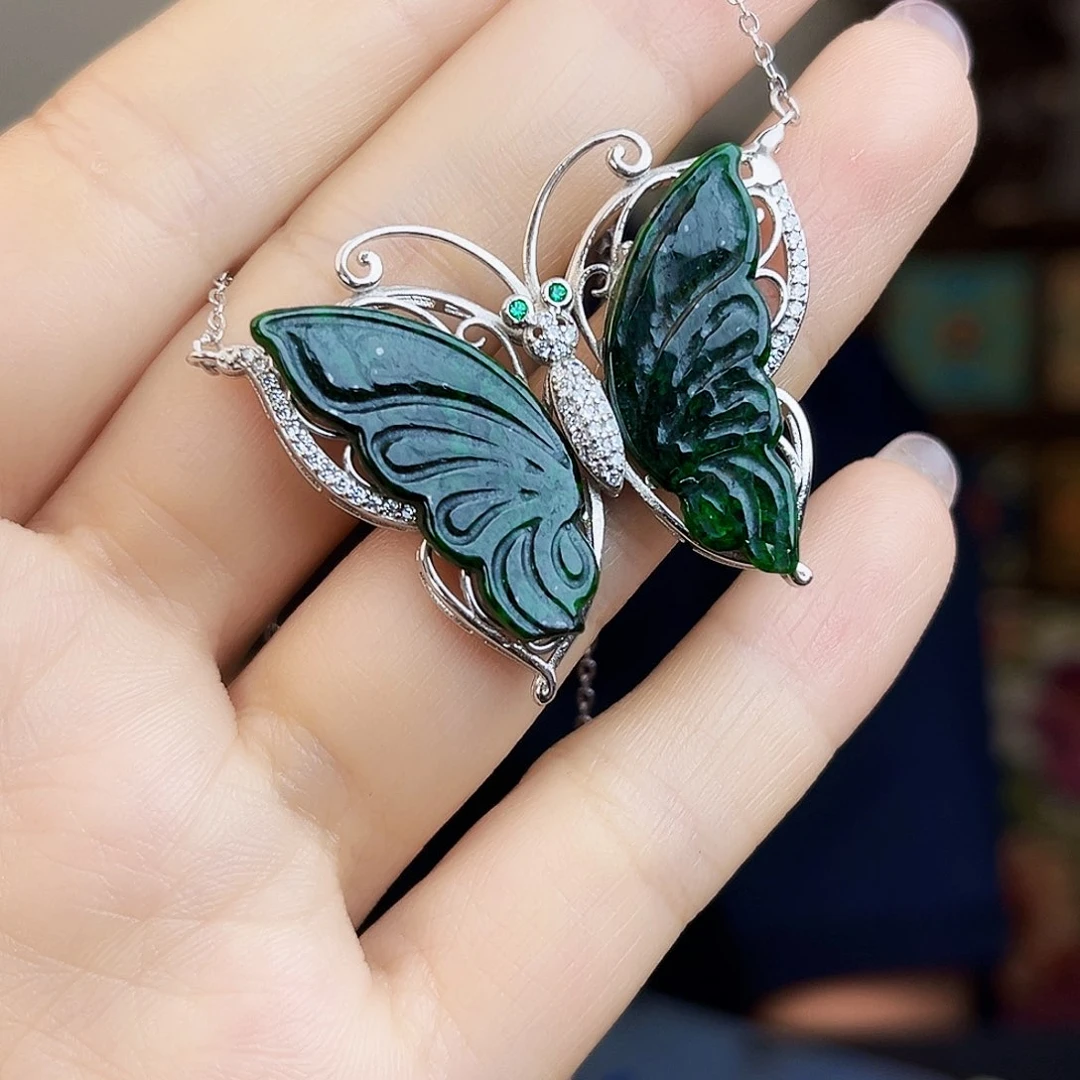 翡翠银S925镶嵌颈饰多样性