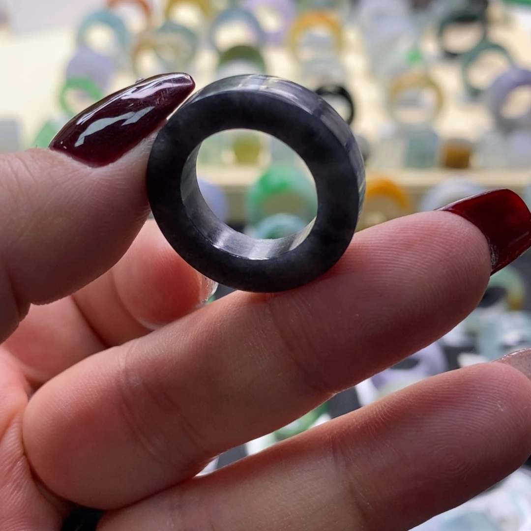 定制翡翠未镶嵌翡翠戒指12-13