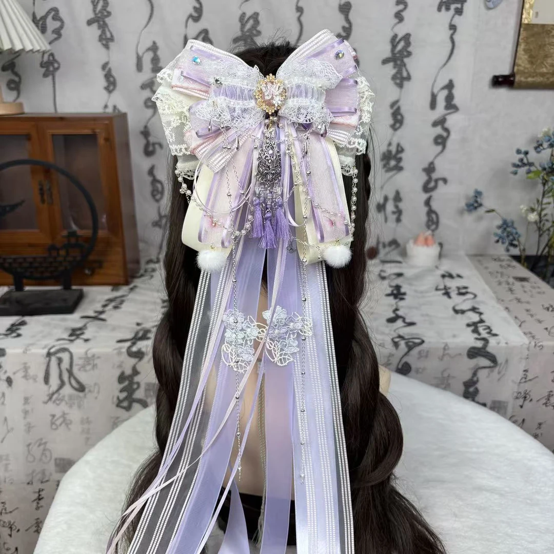 【幻蝶】国风发夹多层次蝴蝶结发饰头饰气质弹簧夹