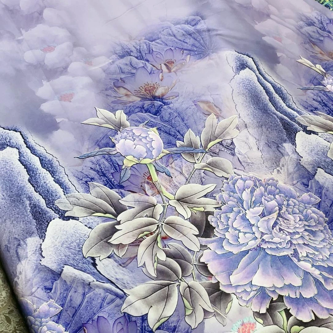 一米价数码人棉贡缎1.5米宽果子布艺地卷