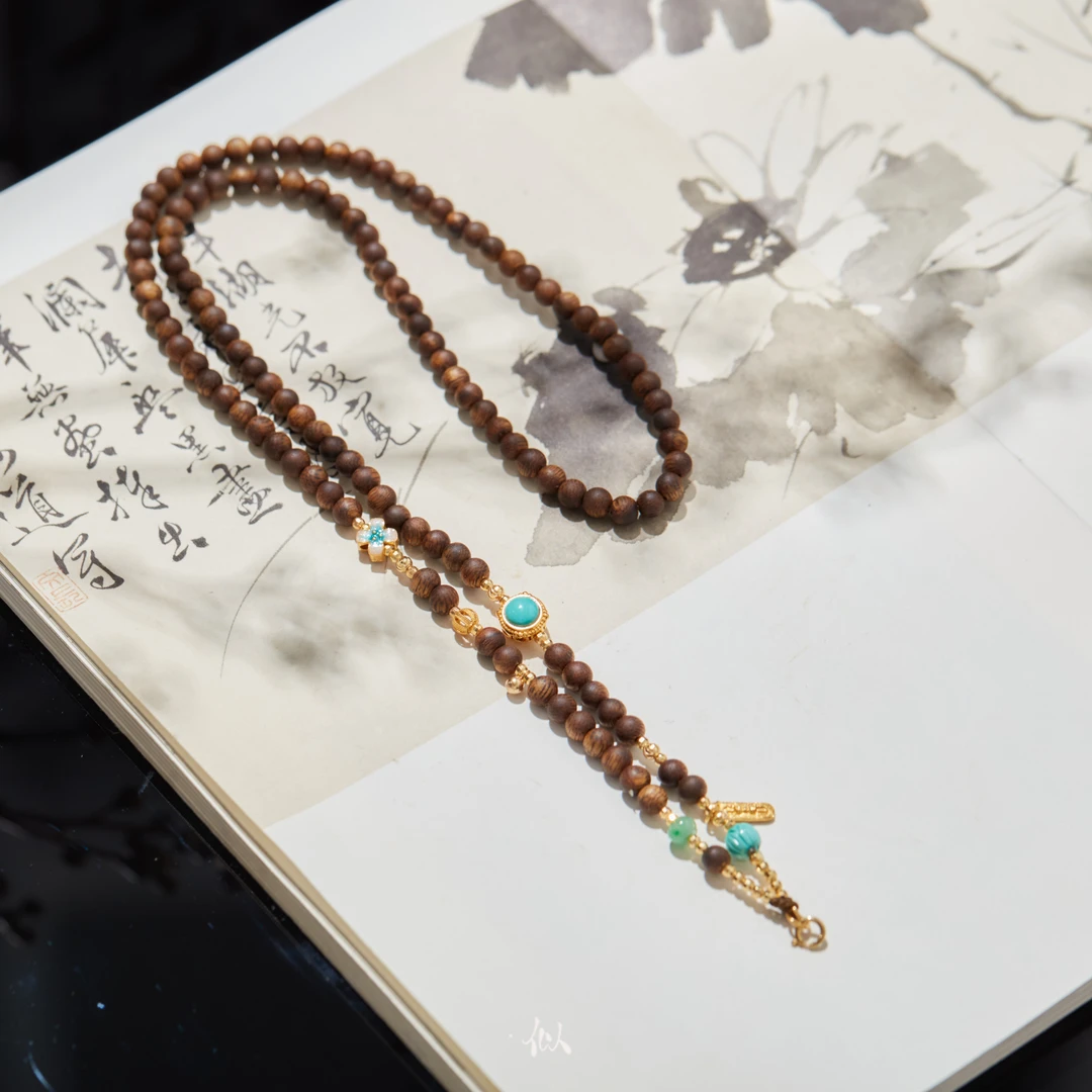 【摇月醉】·似梓珠宝·沉香吊坠  SZCCDIY00262