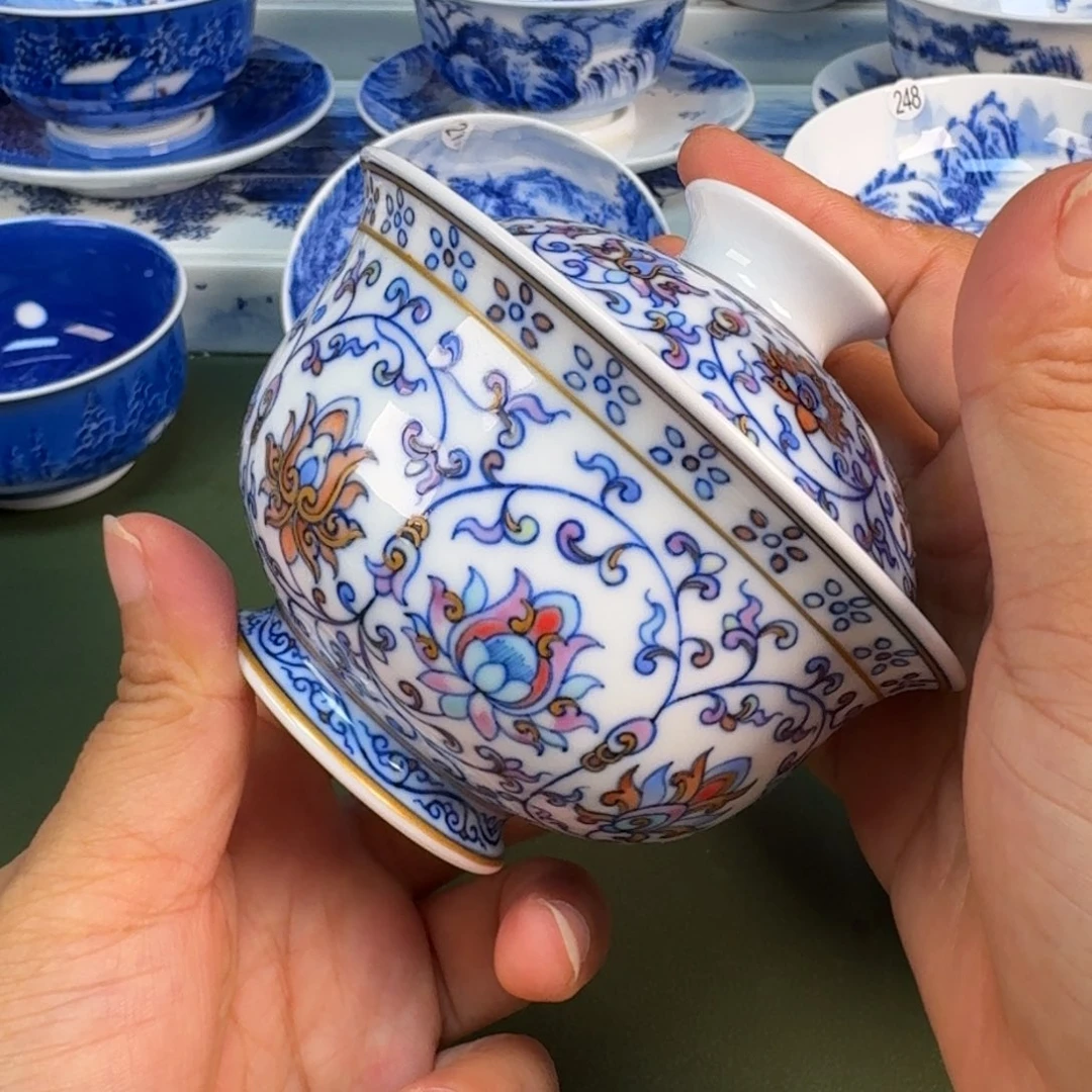 景德镇纯手绘茶具圆圆276