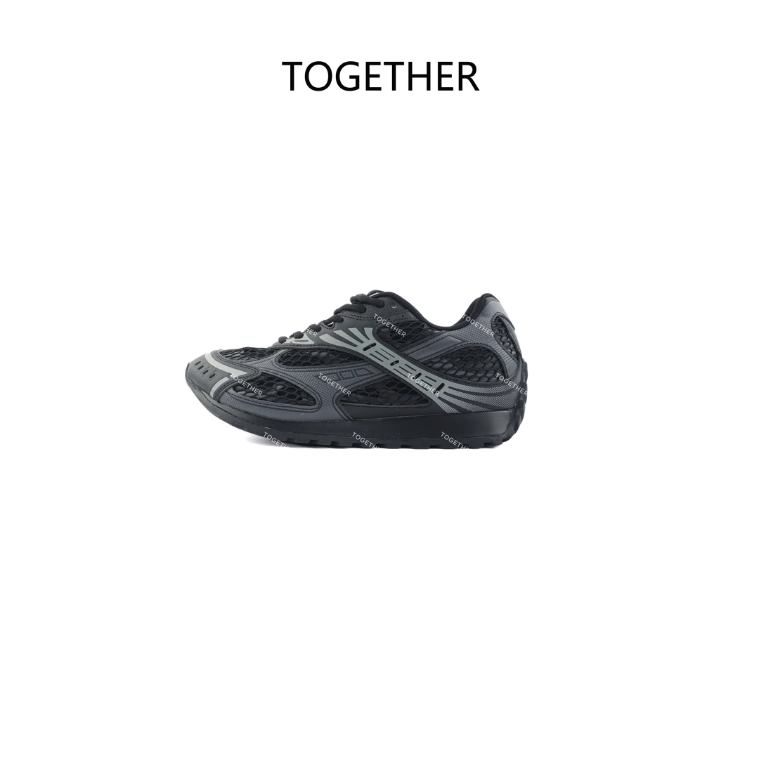 【TOGETHER】时尚拼接网面镂空休闲鞋-跟高3cm  230822