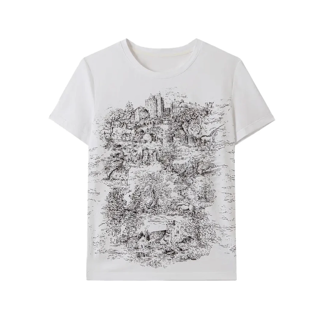 *【大喜】小众重工水墨T恤（25T0827）