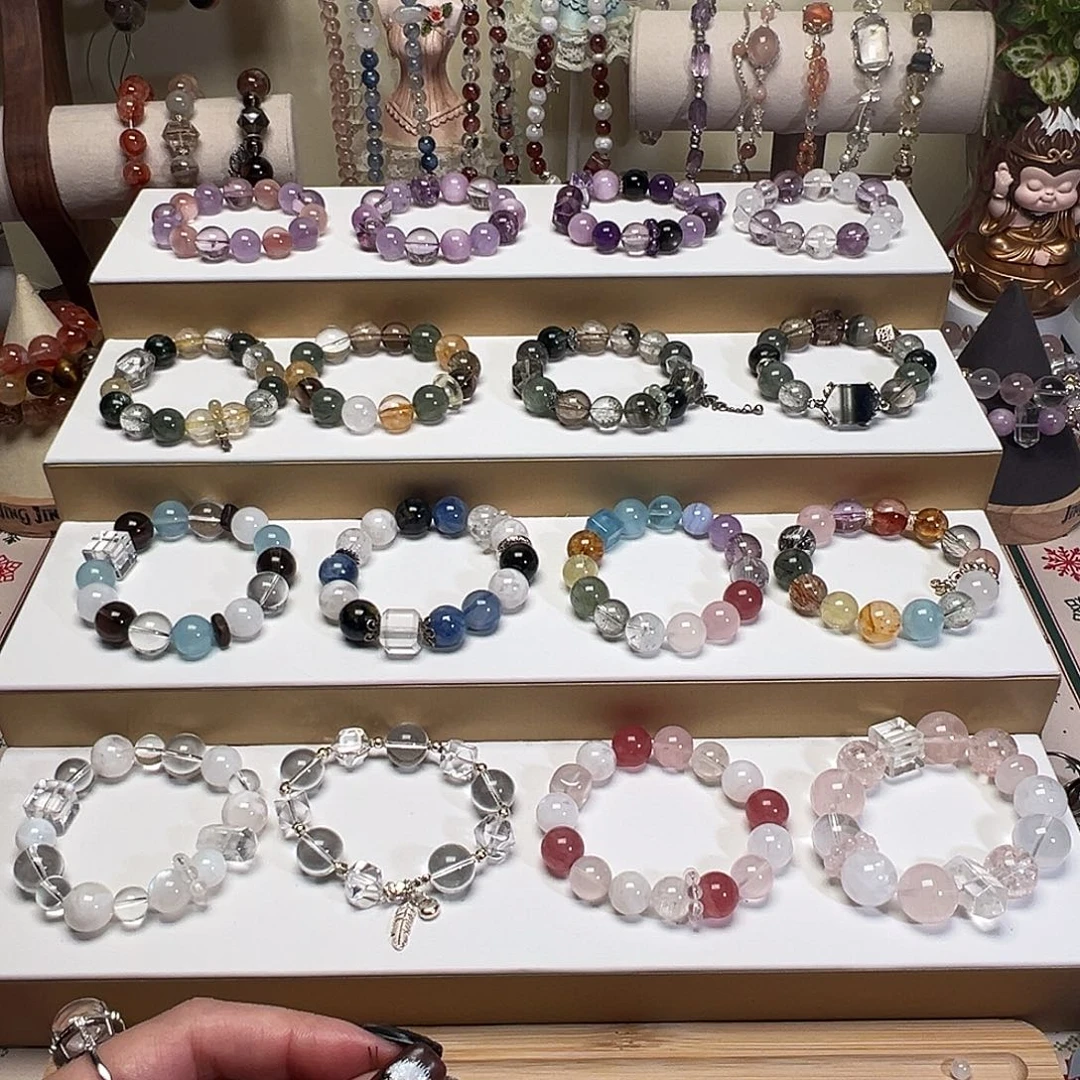 未镶嵌烟晶手链单珠