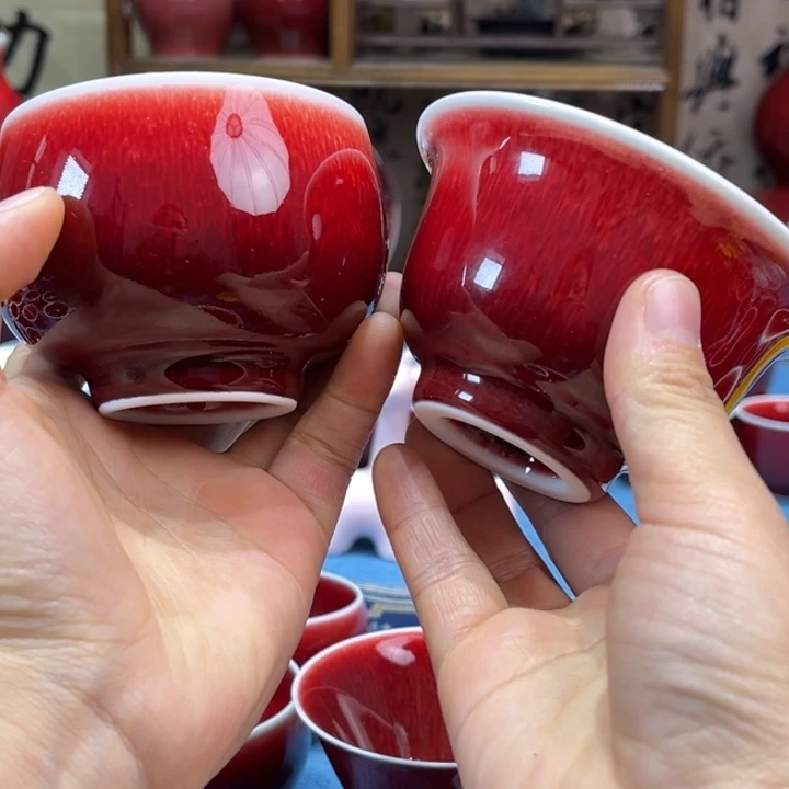 景德镇陶瓷压手杯罗汉杯