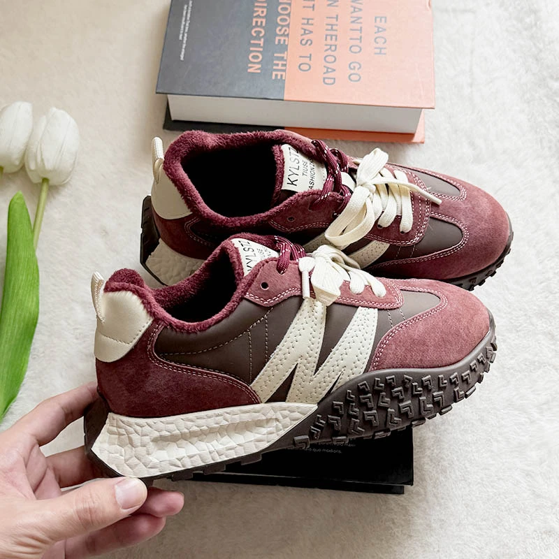 好看又保暖~25年新款复古舒适加绒保暖厚底增高百搭休闲鞋71X1805