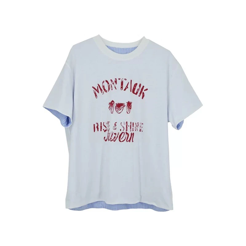 有尾｜25春花瓶字母印花正反两穿短袖T恤Y1125112