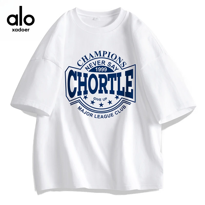 Aloxadoer7A抗菌新款男士纯棉短袖ins夏季百搭潮流宽松休闲圆领男