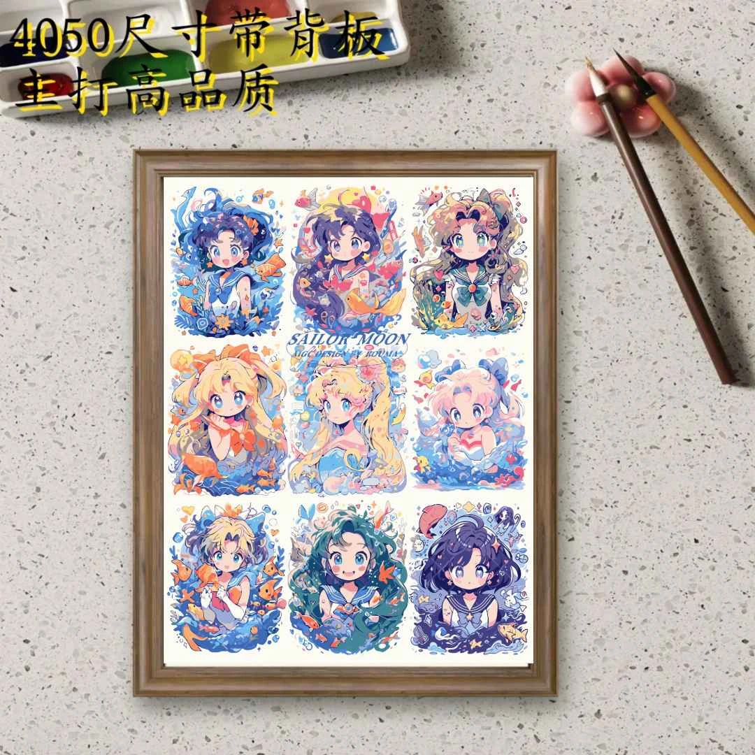 【S101-200直播间编码】少色画布链接数字油画
