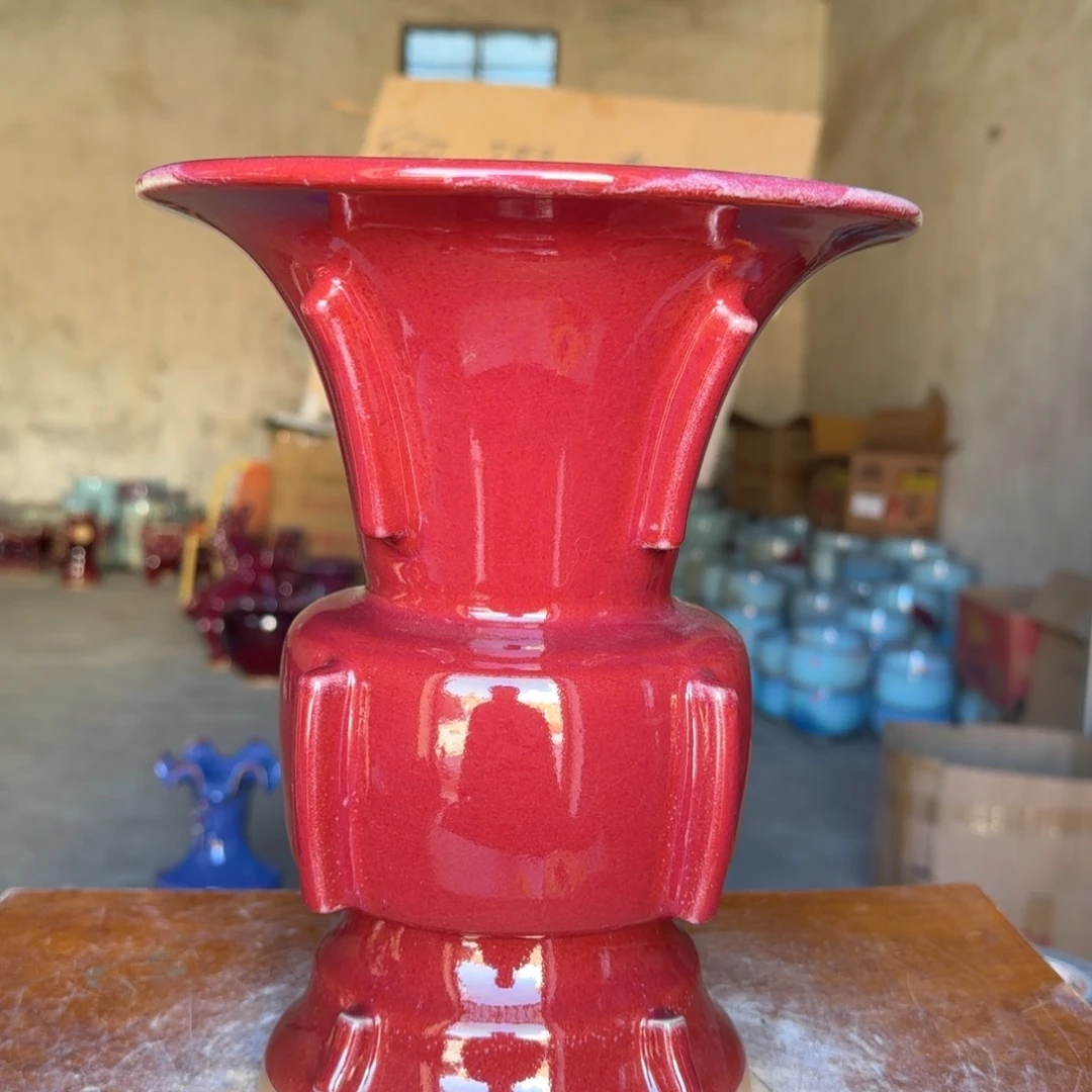 摆件瓷郑家钧窑微瑕