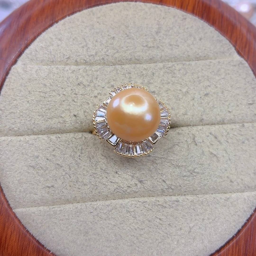 淡水珍珠合金戒指