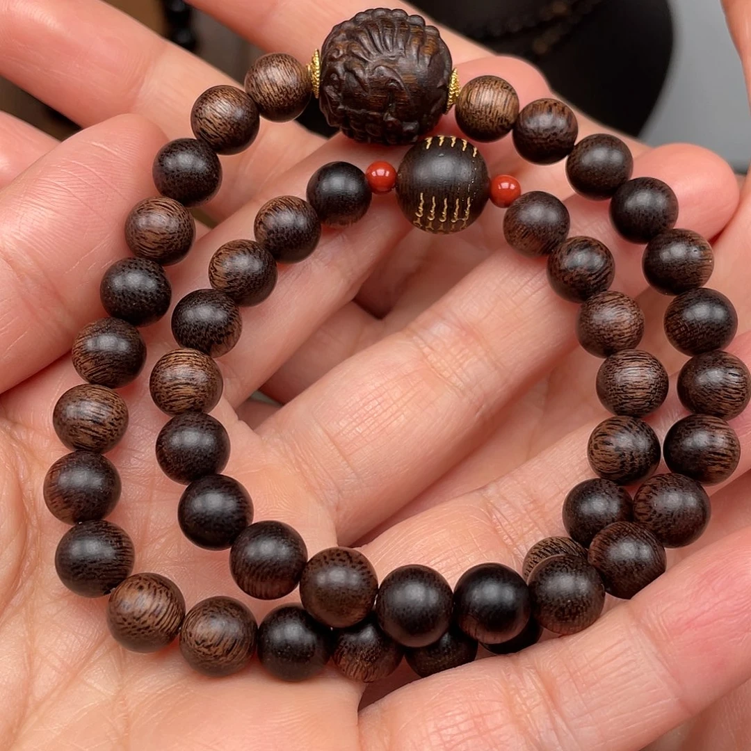 沉香手串越南富森土沉玉化瘤疤