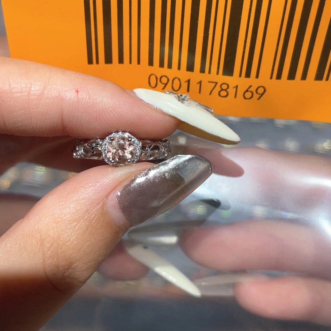 碧玺戒指银S925镶嵌星*笑