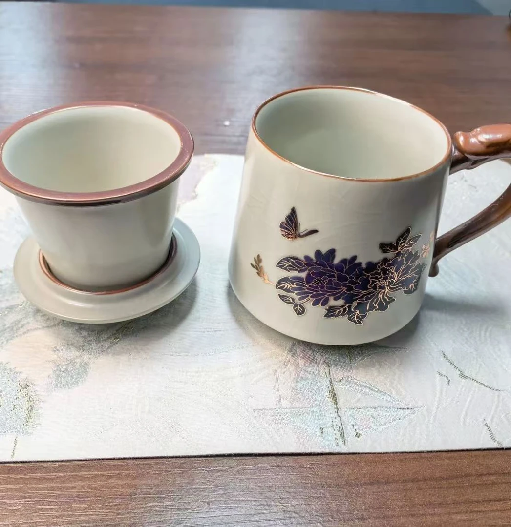 牡丹变色蝶恋花办公杯-ZH460