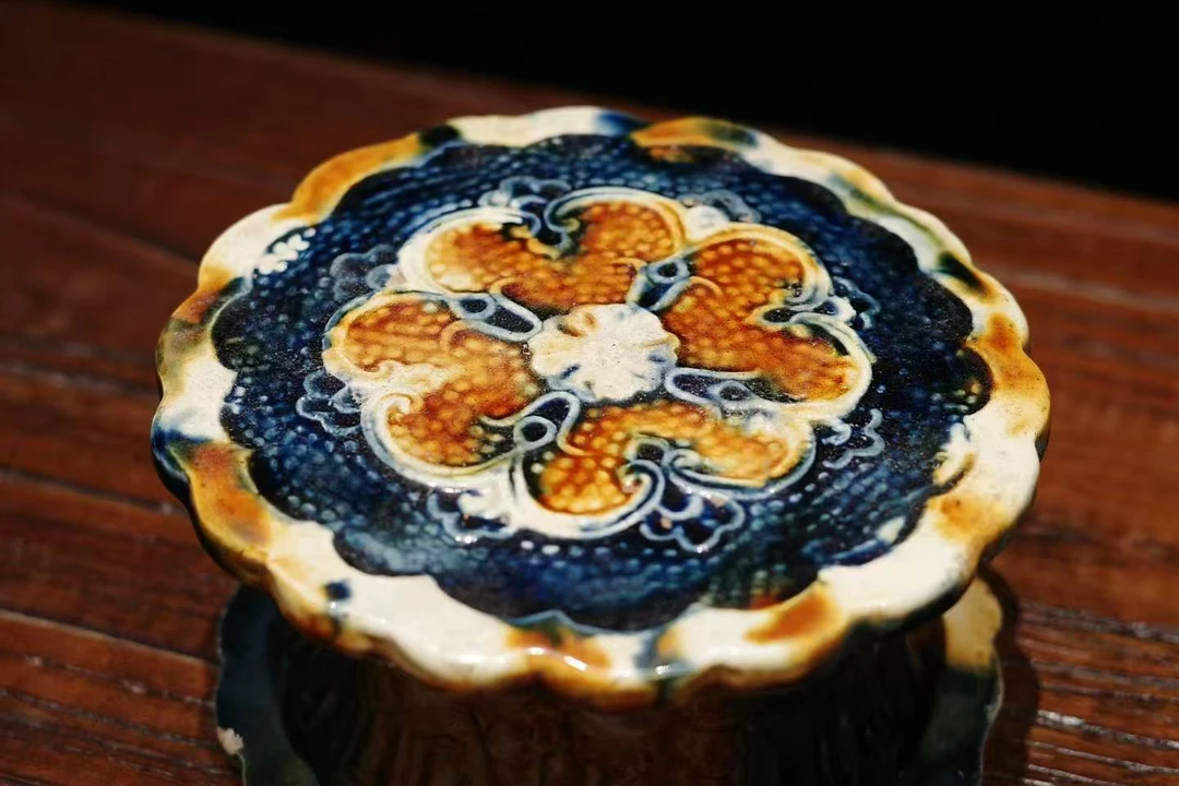 巩县三彩挂蓝筌蹄 TD