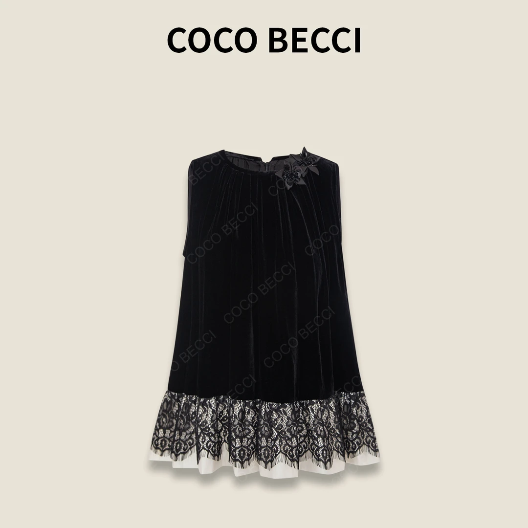 COCO BECCI【千金归来】100%桑蚕丝时尚显瘦丝绒背心T恤CFXYB351019