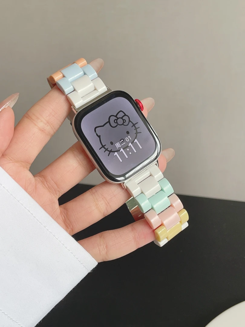 适用华为fit4手表多巴胺树脂彩色fit3表带华为fit2夏防水运动腕带