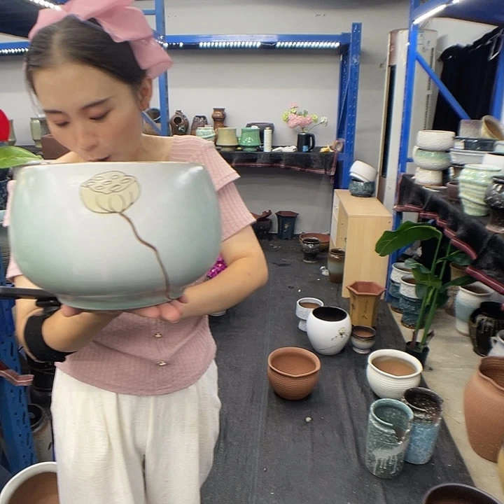 19×14 粗陶花盆有孔