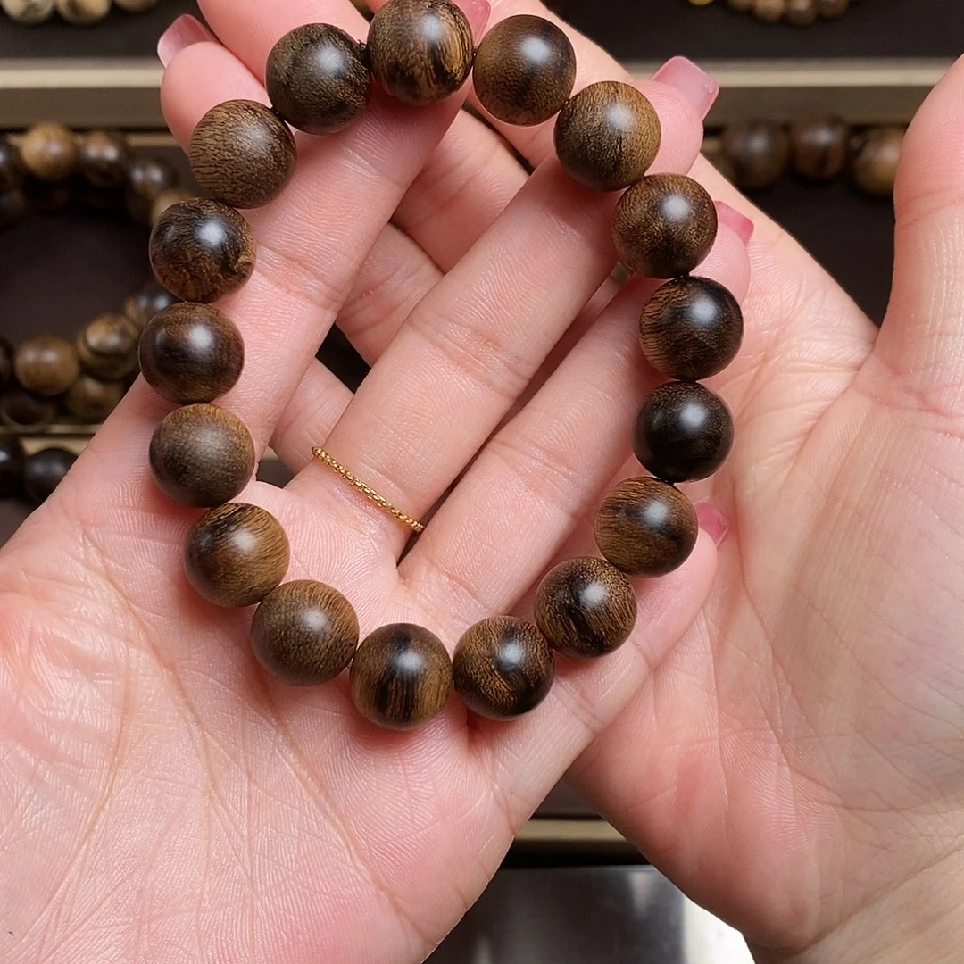沉香手串越南芽庄白棋缨子瘤疤沉水