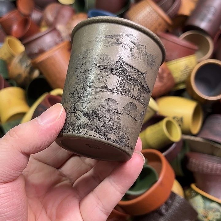 紫砂茶杯全手工紫砂主人杯