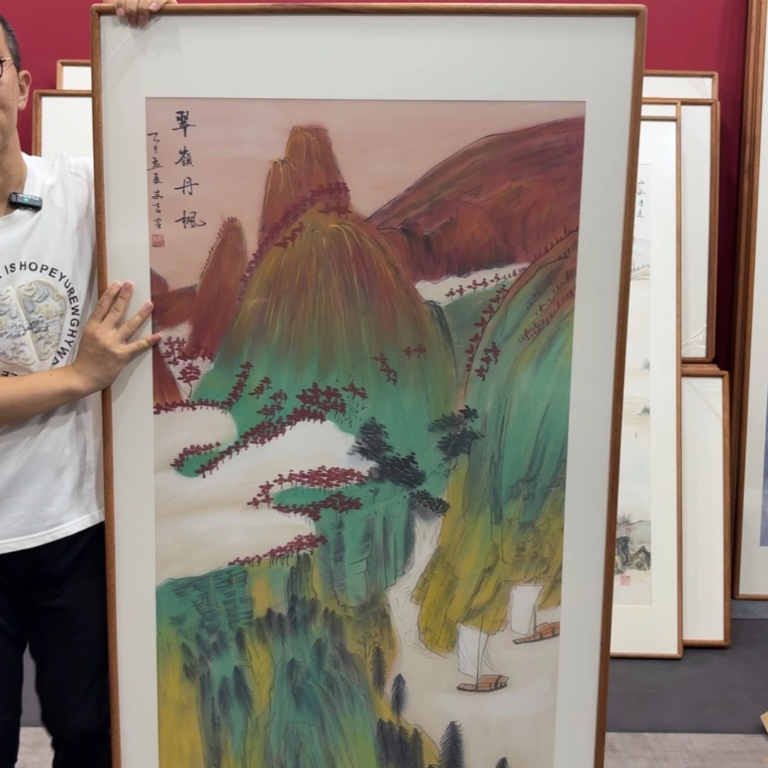 国画带框绘画160/80尺寸