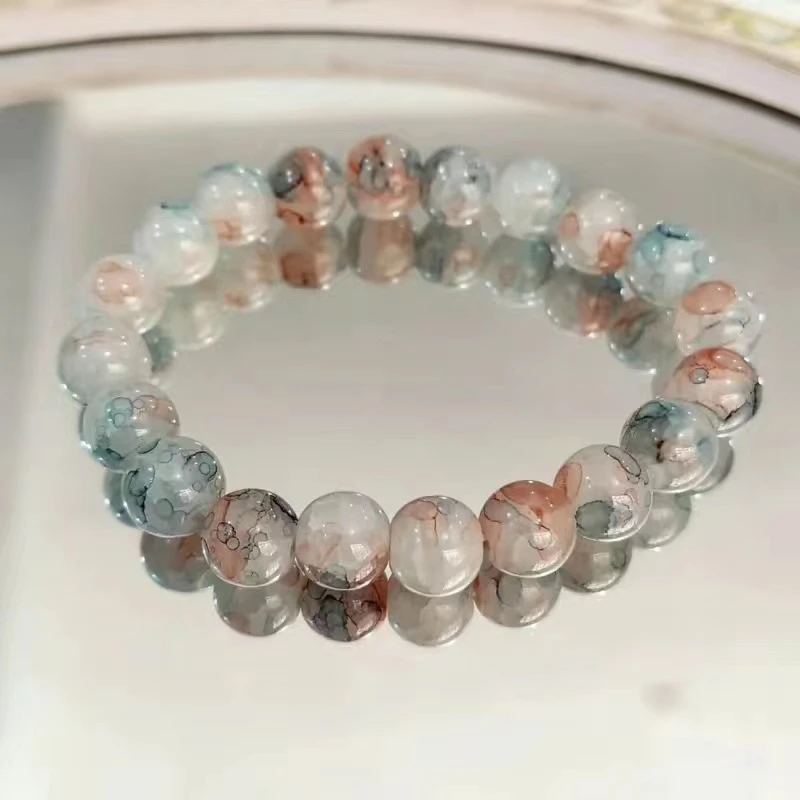 琉璃琉璃手链 手饰彩发晶小香风金色简约紫色男女通用渐变日韩