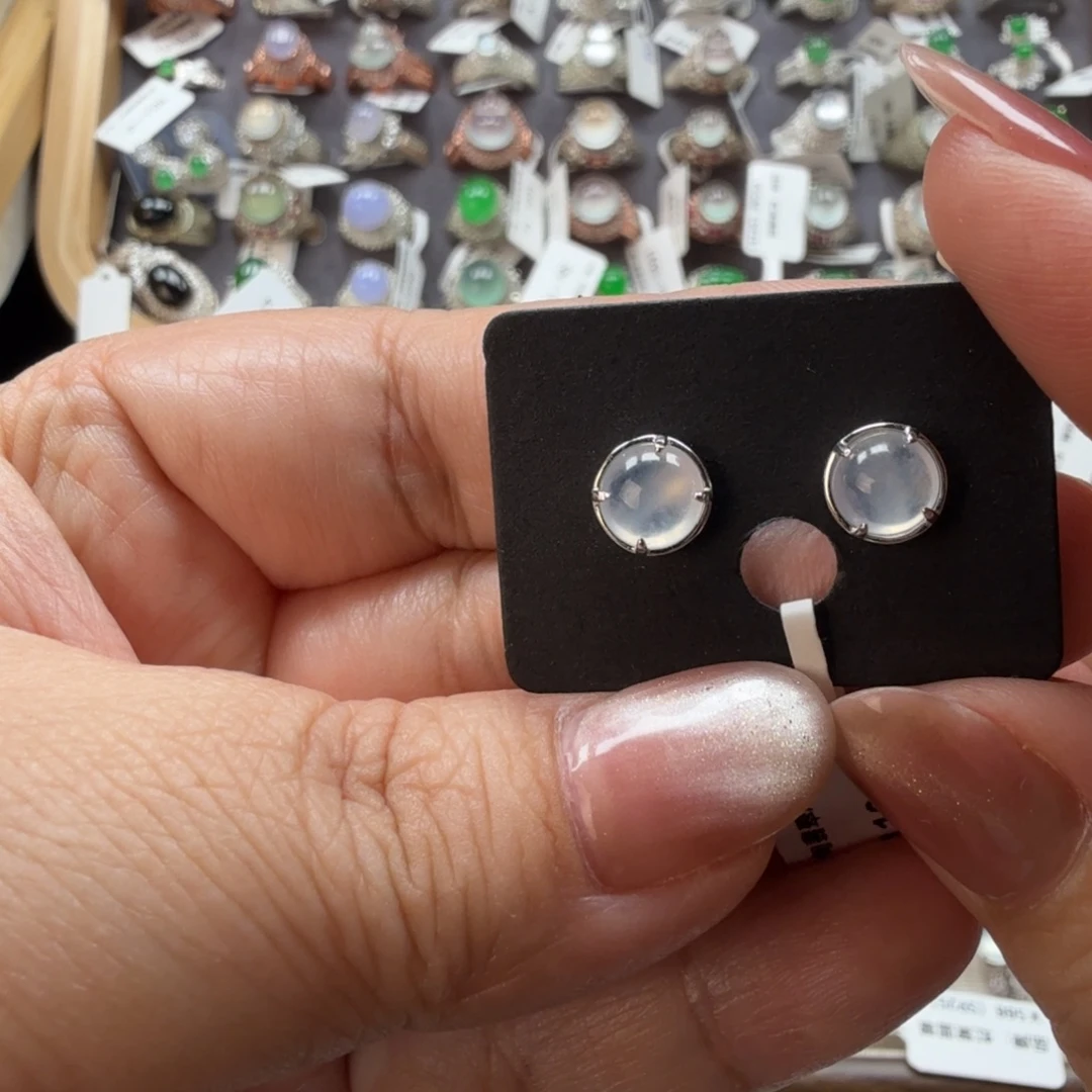 m***o翡翠银S925镶嵌戒指8012