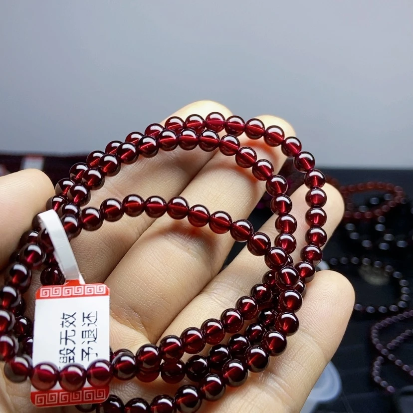 【闪购商品】石榴石手链未镶嵌5.5毫米