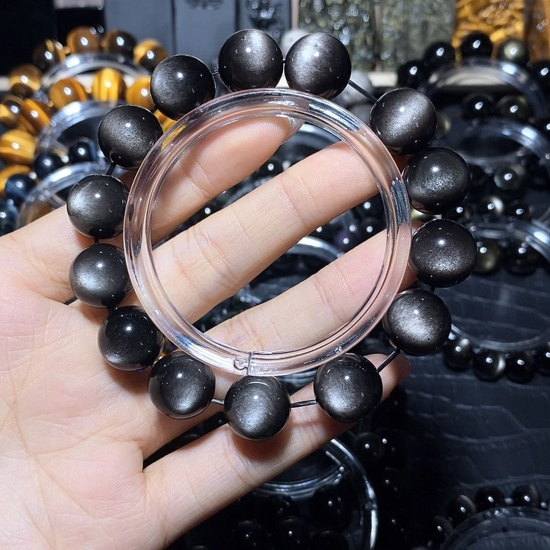 黑曜岩未镶嵌手链C***n