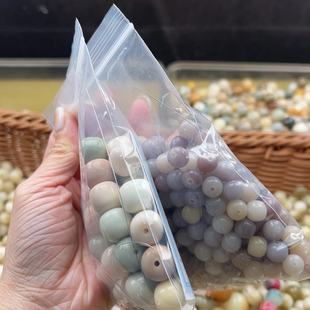 白玉菩提吊坠A/12mm/100颗锅底