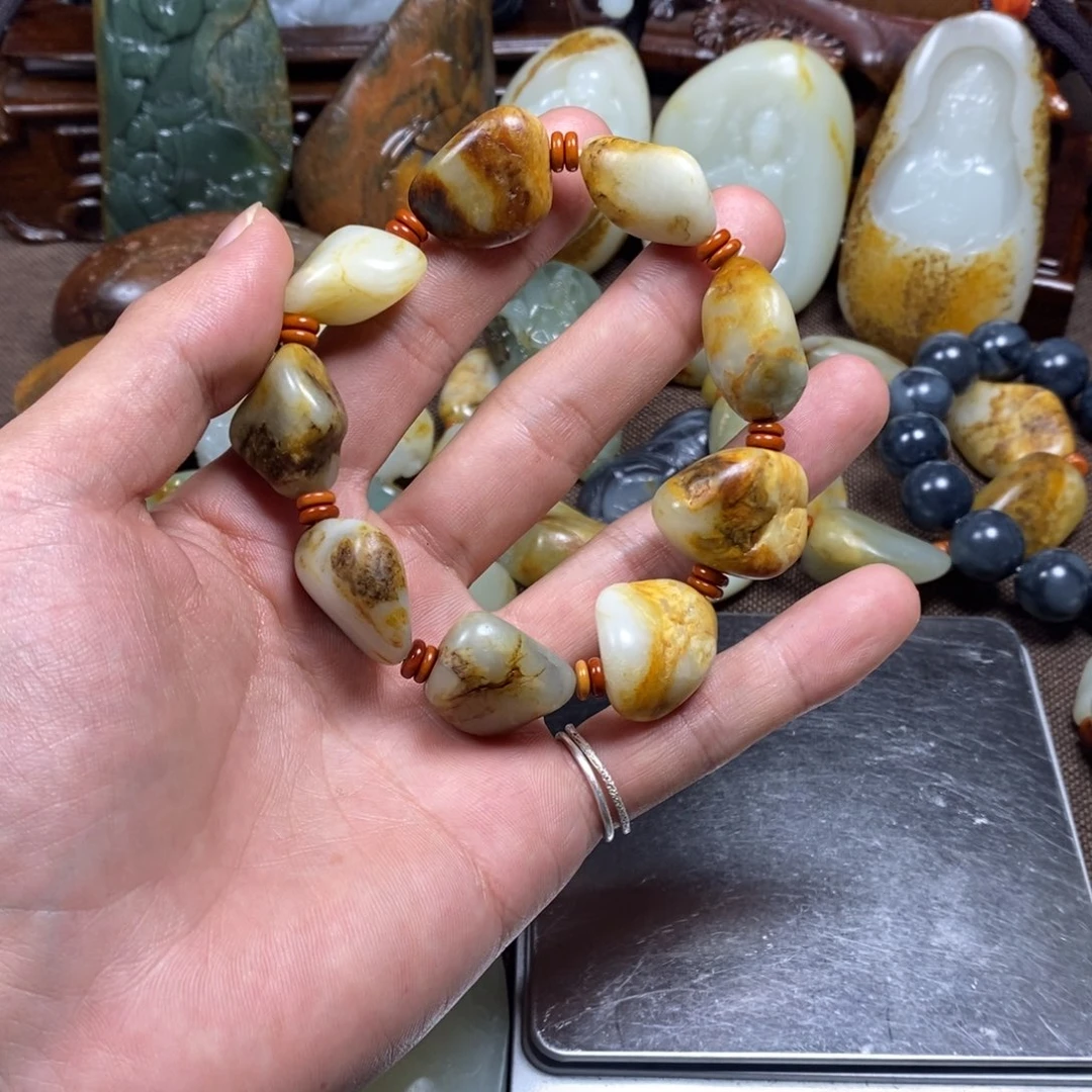 光***子和田玉未镶嵌挂件