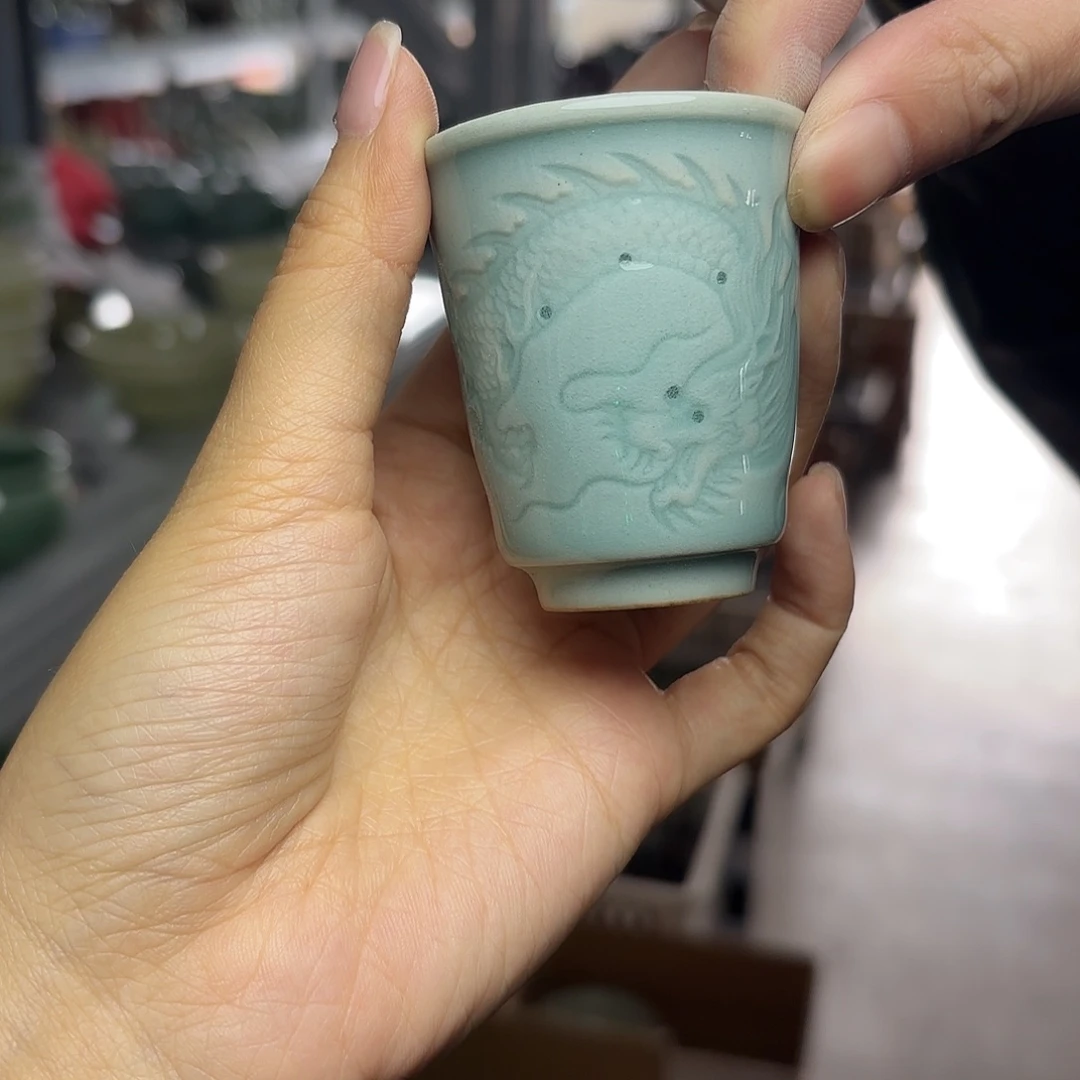 龙泉云间青瓷小米茶器