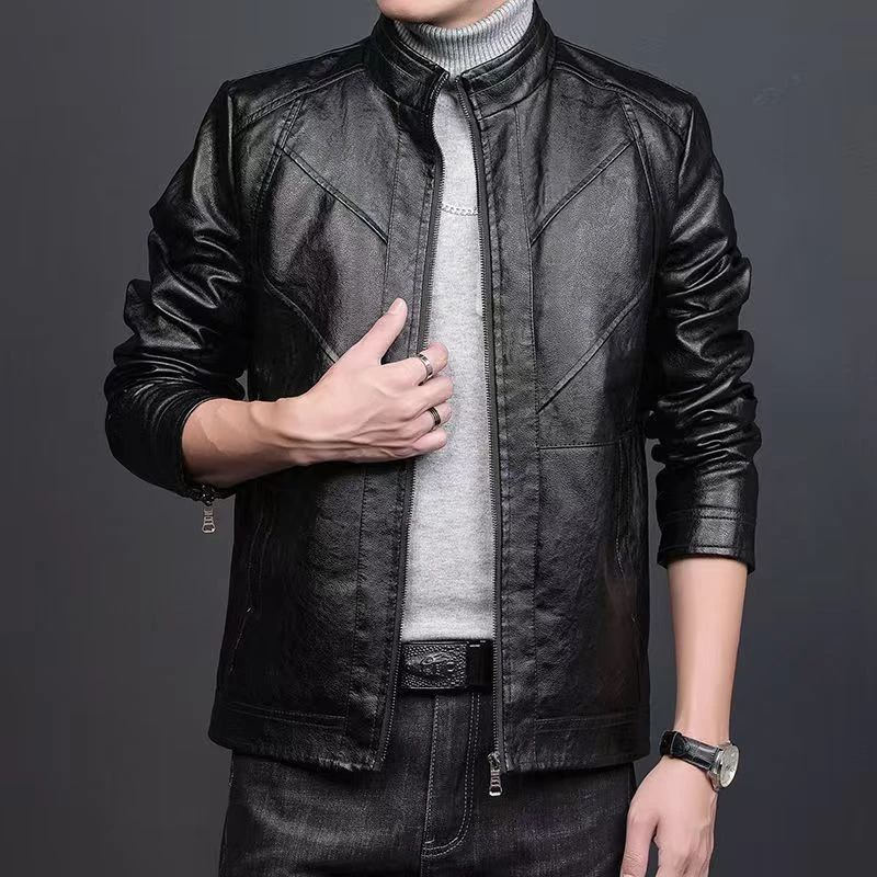 男士皮衣-实物以直播间为准-直播间下单-时尚休闲修身薄款帅气