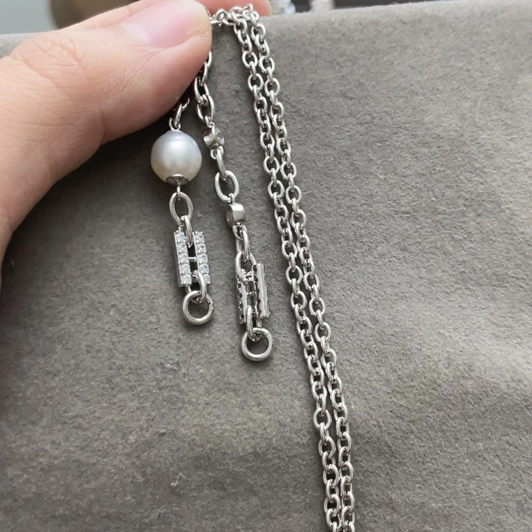 银S925镶嵌海水珍珠颈饰