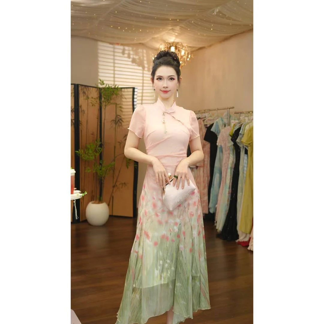 七姐原创-1180（花开半夏）连衣裙Q7376