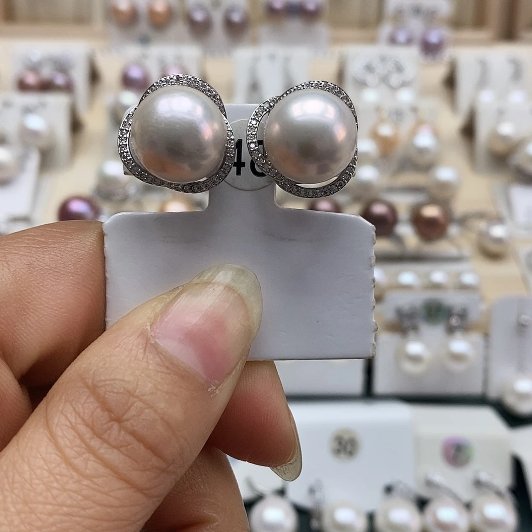 颈饰银S925镶嵌淡水珍珠