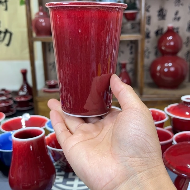 景德镇陶瓷浅行窑可乐杯