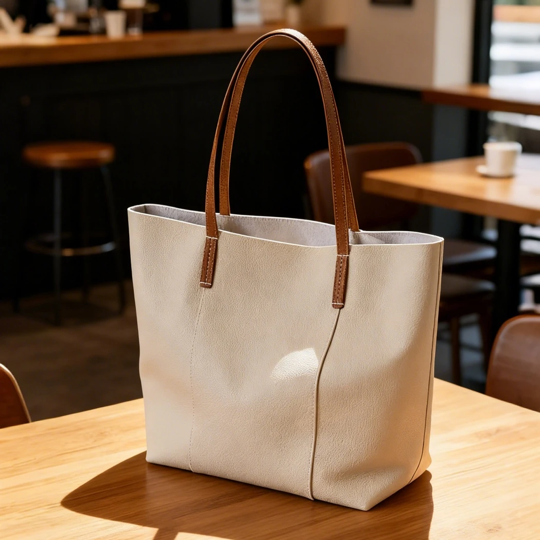 牛皮托特包女手工真皮大容量通勤包高级感单肩包上班族轻奢大包包