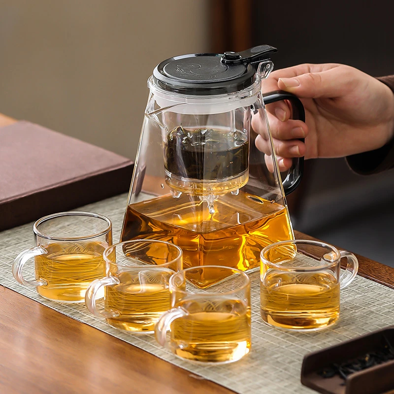 飘逸杯泡茶壶大容量家用一键茶水分离泡茶杯耐热玻璃冲茶壶茶杯
