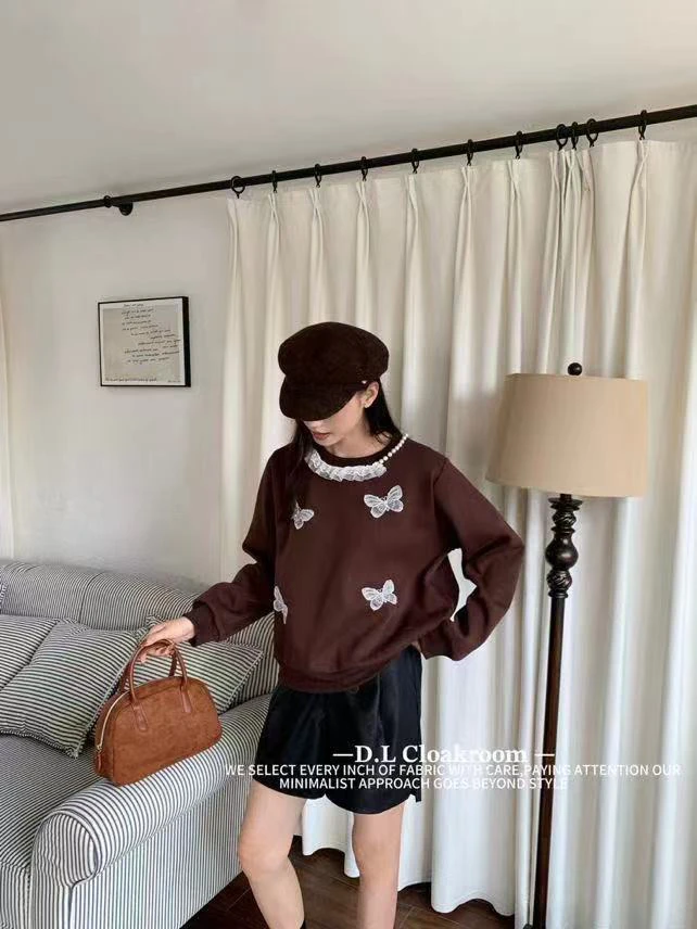 DL#81550冬季福利加BB绒重工艺卫衣，衣长：57cm