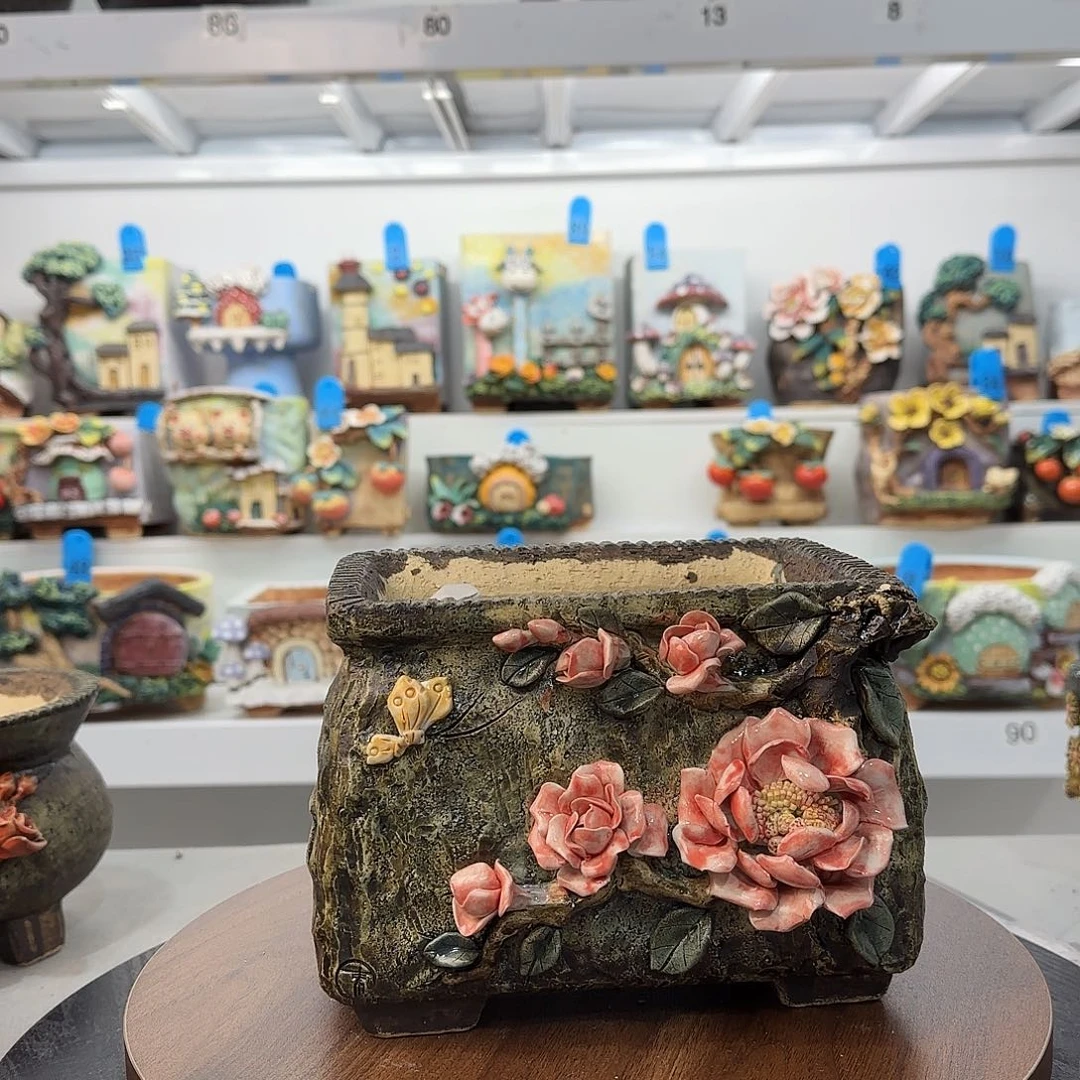 云****所青默花器麦饭石花盆