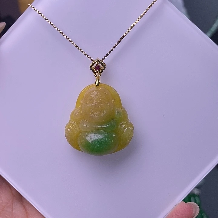 翡翠未镶嵌吊坠(赠链)