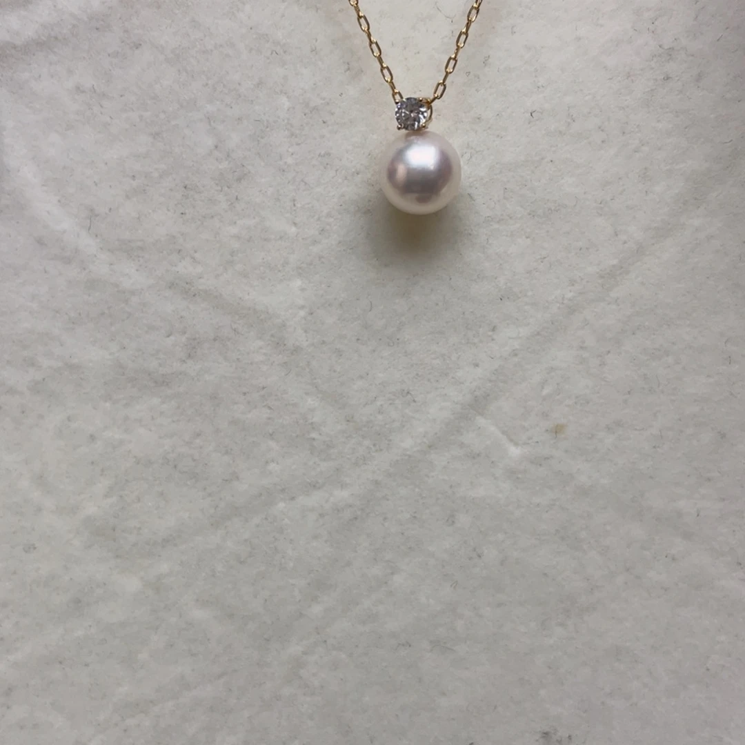 海水珍珠吊坠(赠链)18K金镶嵌